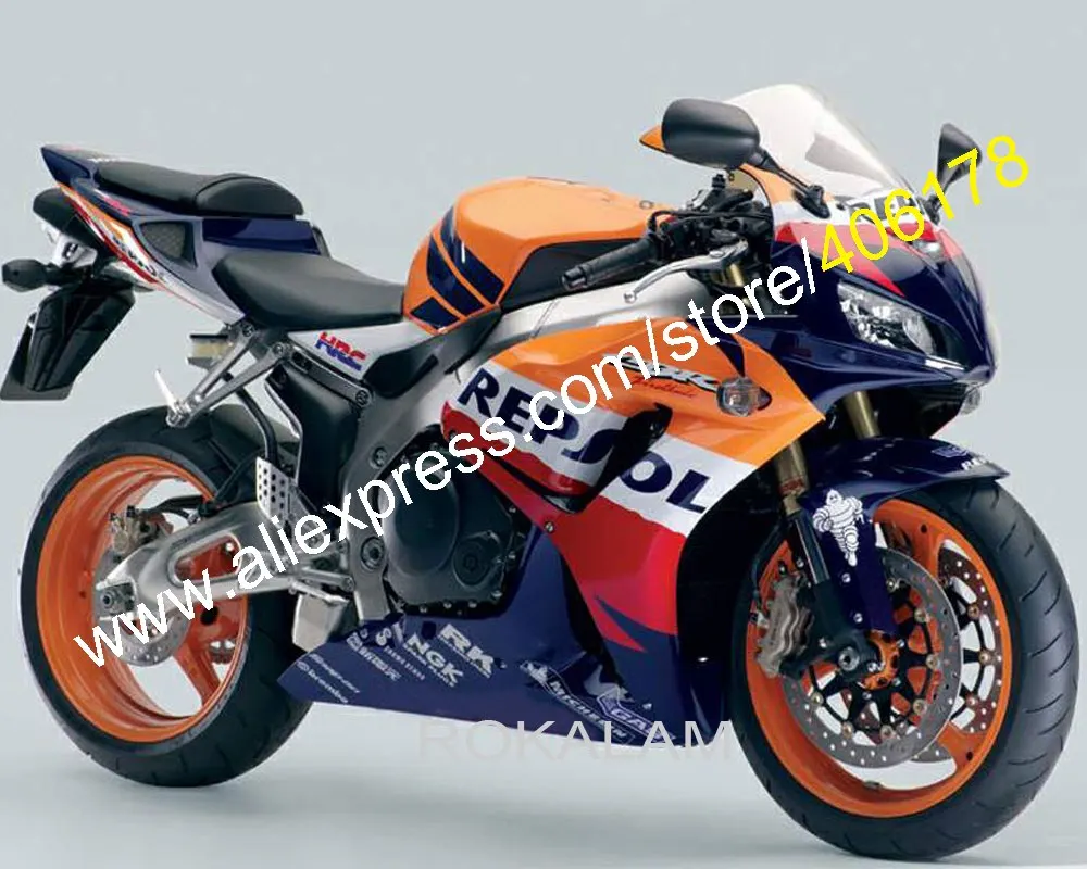Для Honda CBR1000RR 2006 2007 CBR1000 RR CBR 1000 06 07 многоцветный корпус ABS Мотоциклетный комплект