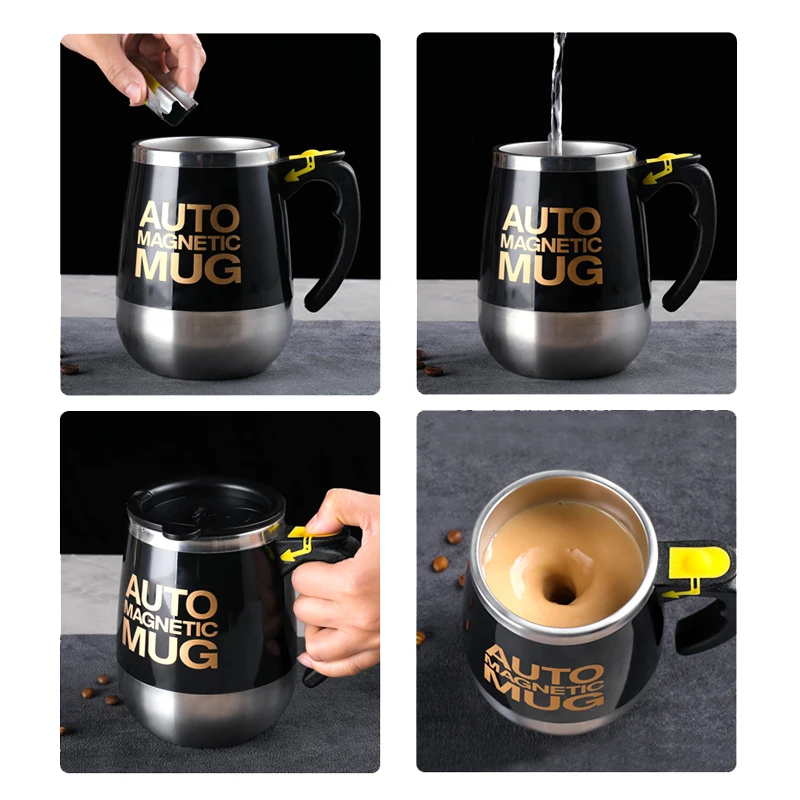 New USB Rechargeable Automatic Self Stirring Magnetic Mug Creative 304 Stainless Steel Smart Coffee Milk Mixing Cup Blender | Дом и сад