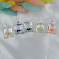 10pcslot resin creative simulation goldfish imitation water bag earrings earrings small pendant pendant diy