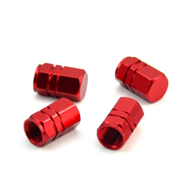 

4Pcs Car Bicycle Motorcycle Wheel Tyre Tire Air Aluminum Alloy Valve Caps Stem Cover Hexagonal Tyre Wheel Ventil Valve Caps New