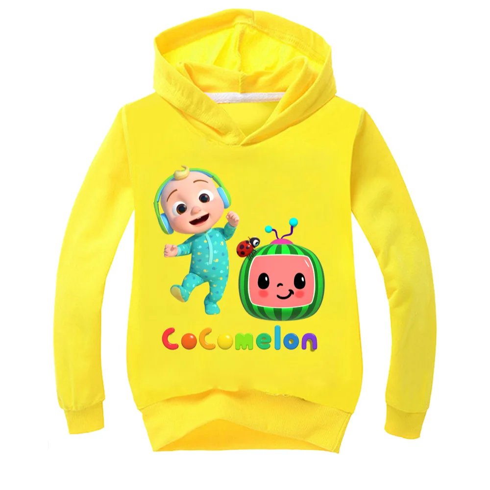 Cocomelons-ropa de algod&oacute;n para ni&ntilde;os de 8 a 12 a&ntilde;os, ropa de Boutique para Primavera, sudaderas con capucha para beb&eacute;s, Tops para beb&eacute;s, ropa Yongth de 7 a&ntilde;os-2