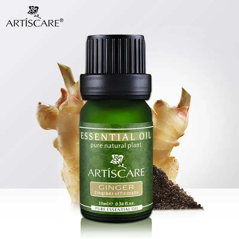 

ARTISCARE 100% Natural Ginger Pure Essential Oil 10ml for Relaxing Tendons and Uterus Warming Hair Care Balance Water and Oil