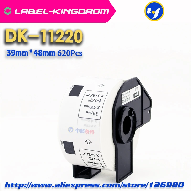 4 Refill Rolls Compatible DK-11220 Label 39mm*48mm 620Pcs for Brother Printer QL-700/720 White Paper DK-1220 | Компьютеры и офис