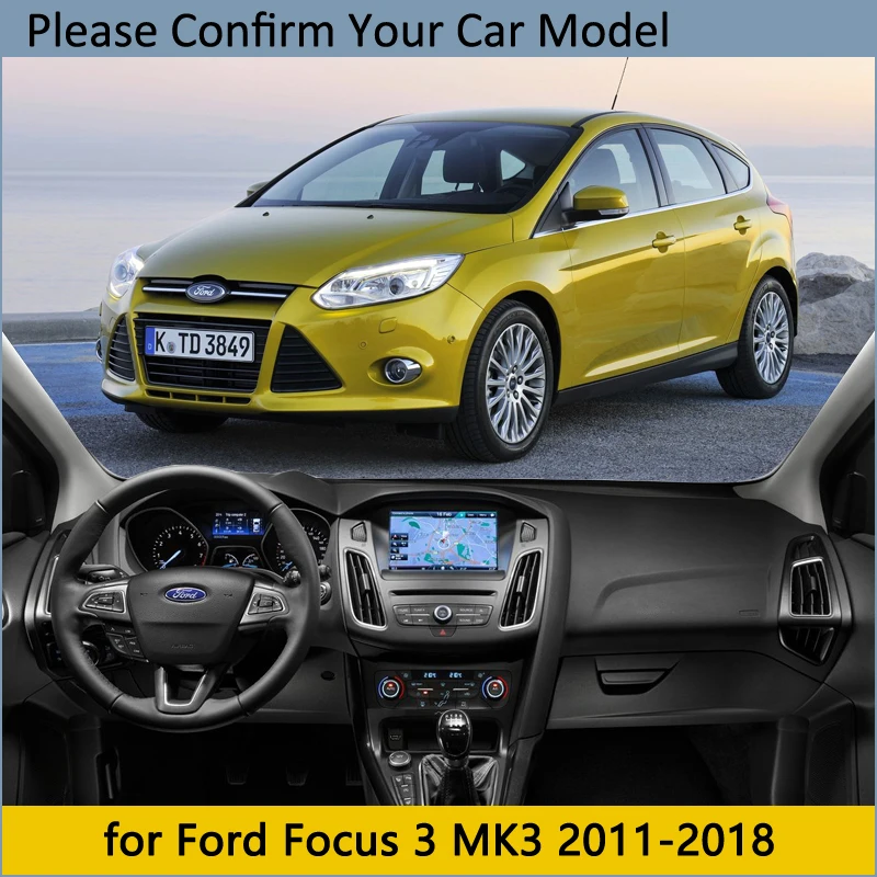 Чехол для приборной панели Защитная панель Ford Focus 3 2011 ~ 2018 MK3 аксессуары Детская