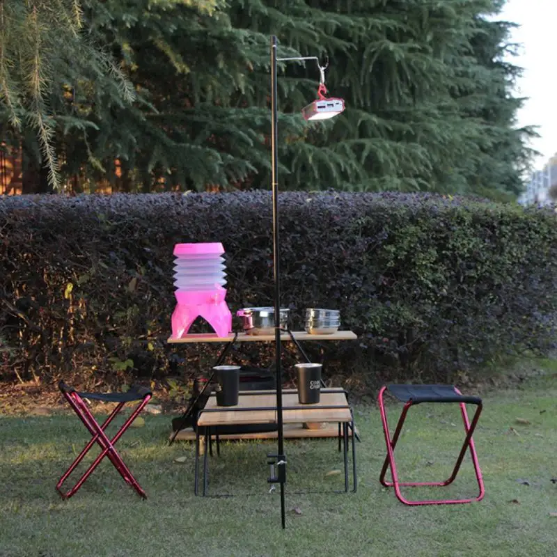 

Outdoor portable camping folding aluminum alloy mini light stand, camping fishing light stand Portable Lighting Accessories