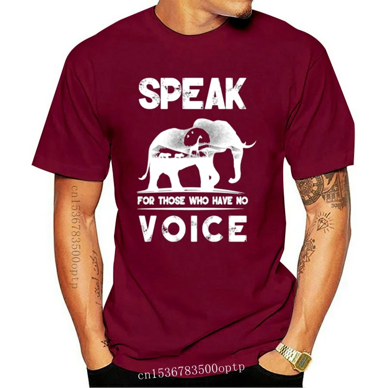 

New Elephant Speak For Those Who Have No Voice Men T-Shirt S-3Xl 2021 Cool Tee Shirt