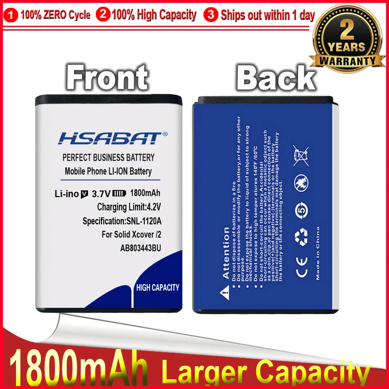 HSABAT 0 цикл 1800 мАч AB803443BU аккумулятор для SAMSUNG Xcover 2 C3350 II GT-C3350 сменный - купить по