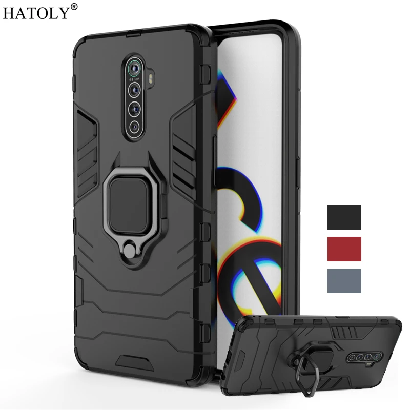 

Для Oppo Realme X2 Pro Чехол с магнитным кольцом держатель Броня задняя крышка для Realme X2 Pro ТПУ бампер чехол для телефона чехол для Oppo Realme X2 Pro
