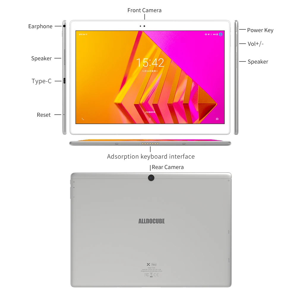 Ветвью ALLDOCUBE X NEO 10 5 дюймов 2 K 2560*1600 Super AMOLED Экран 6 9 мм ультра тонкий корпус