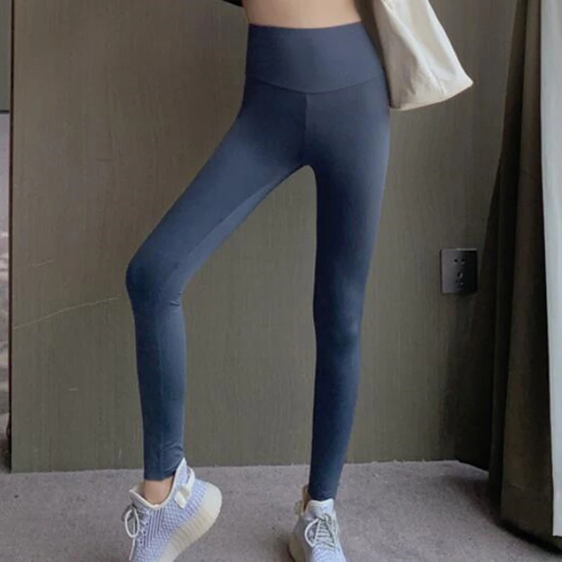 

Women's New Clothing Shark Skin High Elastic Leggings Female's Spring Autumn Wear Ladies Black Liquid Bottoming Leggings