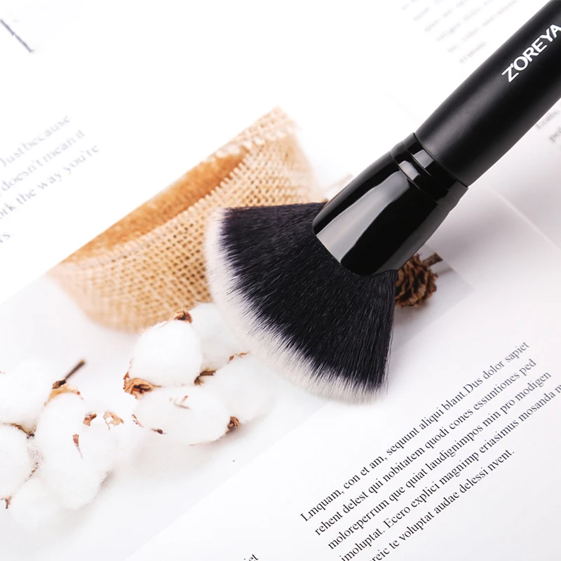 Профессиональный макияж нейлон Большой Вентилятор Румяна лицо пудра основа для