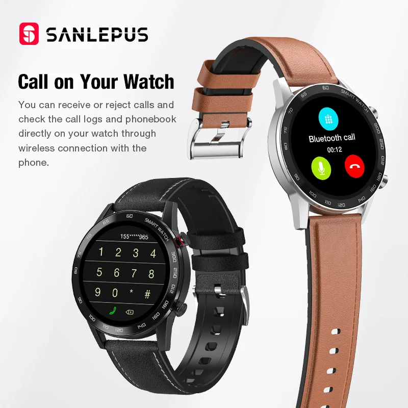 2021 sanlepus smart watch dial call smartwatch for men ip68 waterproof watches mens wristwatch for android iphone free global shipping