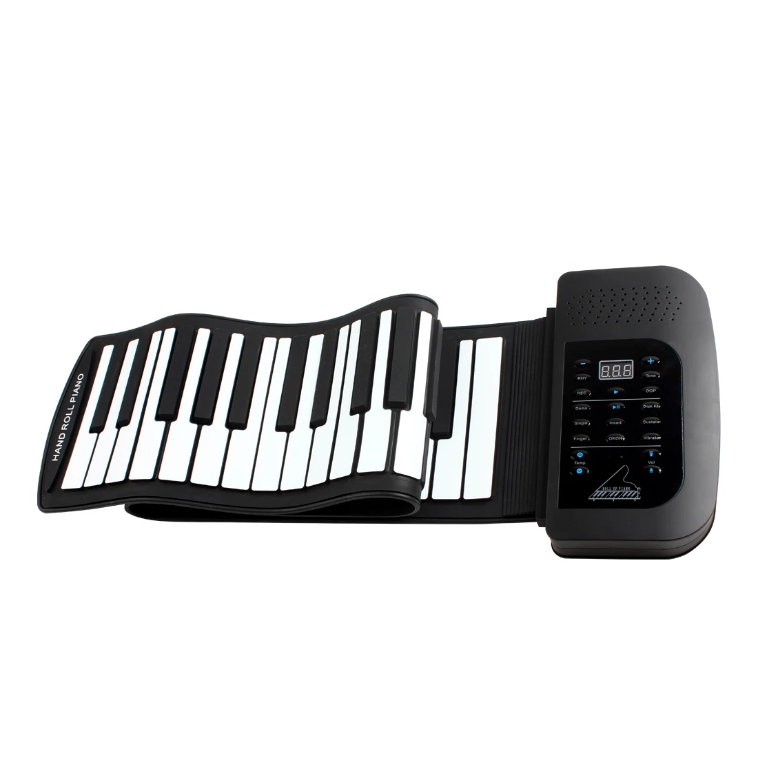 KONIX PA61 Waterproof Digital Display Rechargeable 61Keys 128 Tones Children Electronic Flexible Roll Up Piano Built-in Speaker