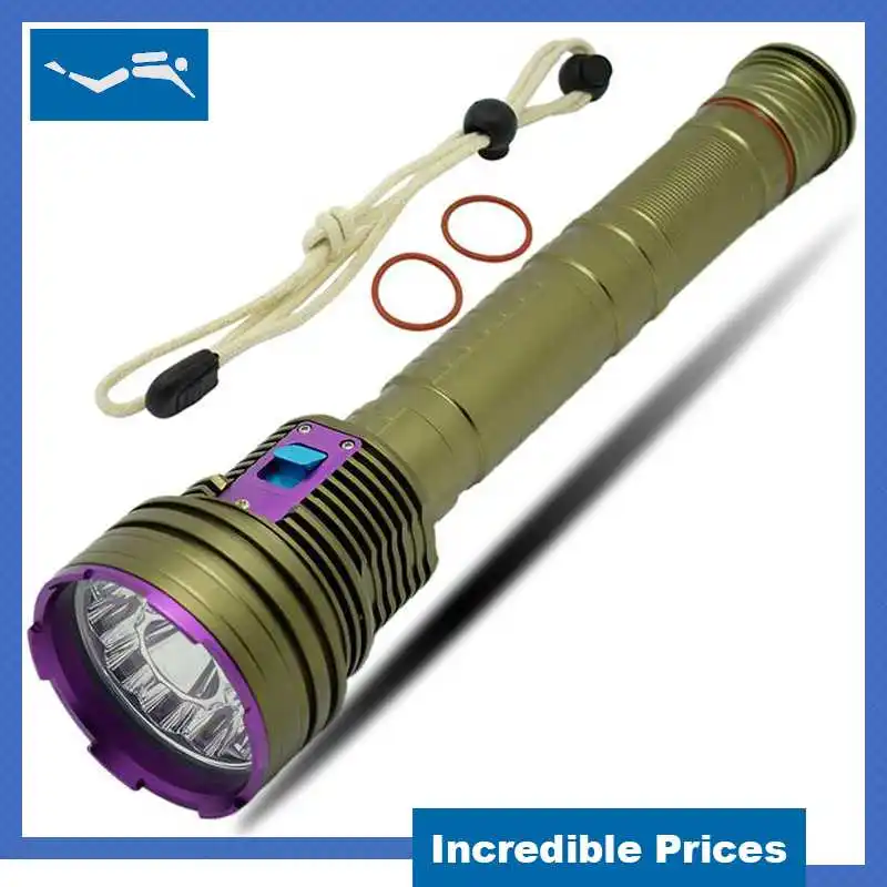 

12x XM-L L2 Underwater Scuba Diving Flashlight 30000 Lumens Led Dive Lanterna Waterproof Diver Torch Lamp By 18650/26650 Battery