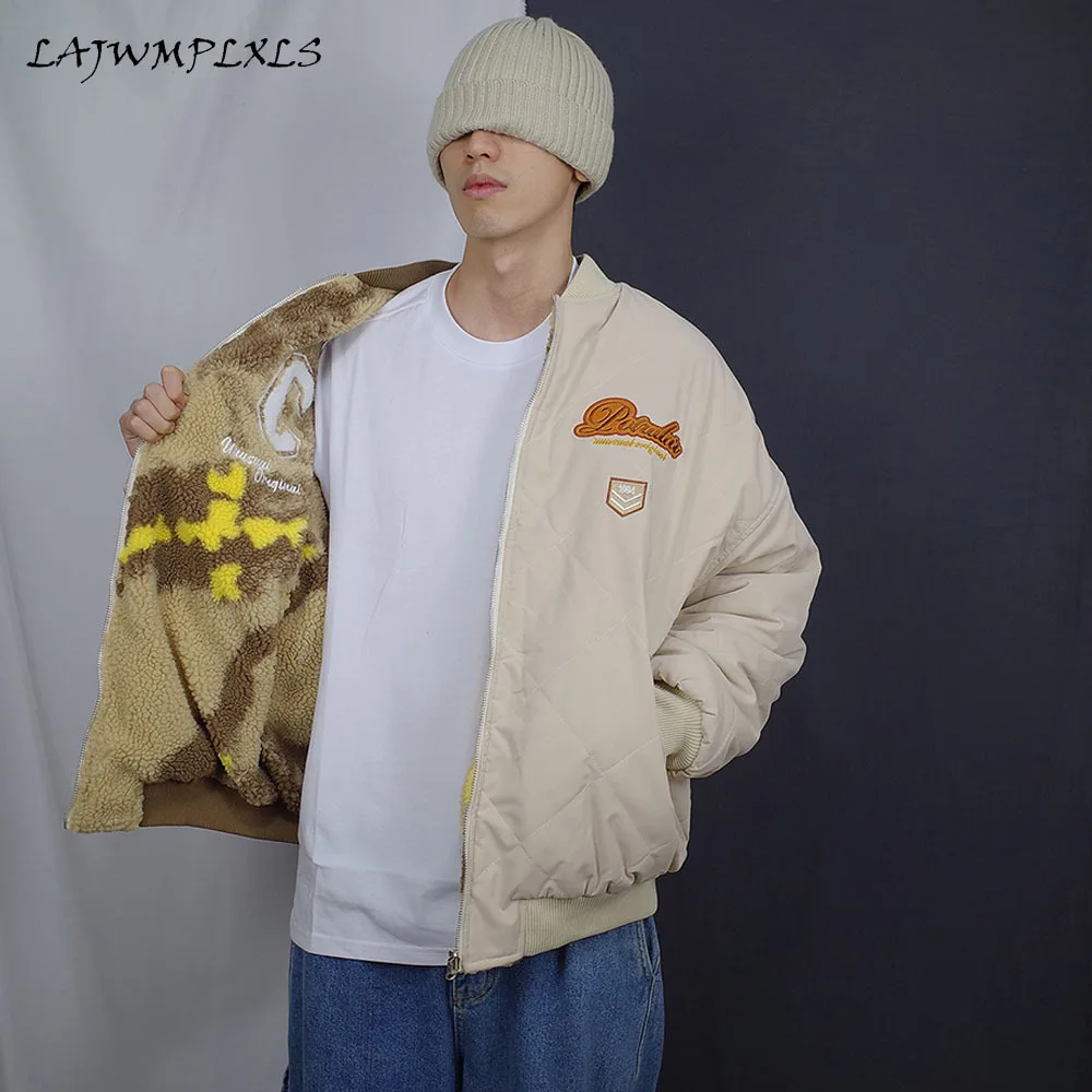 

2022 Hip Hop Jacket Parka Colorful Camouflage Streetwear Men Harajuku Windbreaker Fleece Winter Coat Mens Clothing