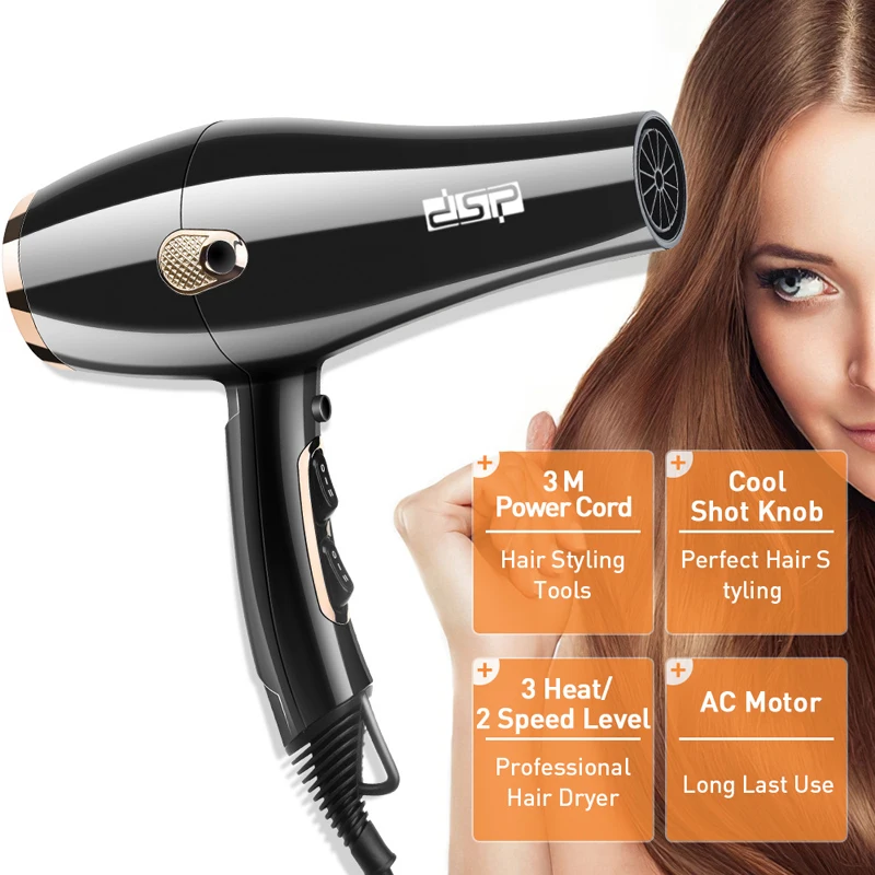 

Professional Hair Dryer Hair Styler Barber Salon Styling Tools Hot/Cold Electric Air Blow Dryer 2 Speeds 2200W