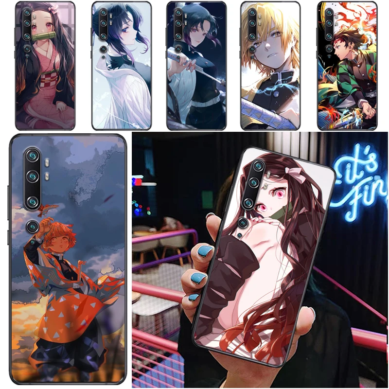 

Demon Slayer Kimetsu No Yaiba Kamado Nezuko Agatsuma Zenitsu Kamado Tanjirou Phone Case For Xiaomi CC9 Pro CC9e Funda Carcasa