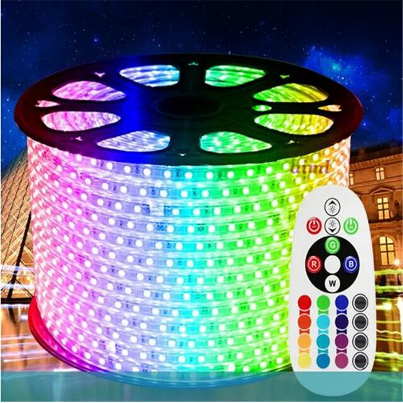 AC220V/240 V ИК 24 контроллеры кнопки RGB 5050 Светодиодные ленты света светодиодный свет 16
