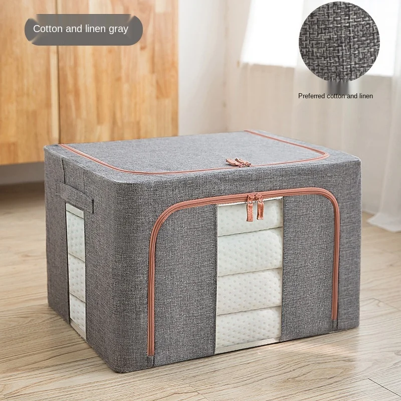 Multifunctional Folding Cotton Linen Storage Box Home Bedroom Clothes Quilt Organizer Fabric | Дом и сад