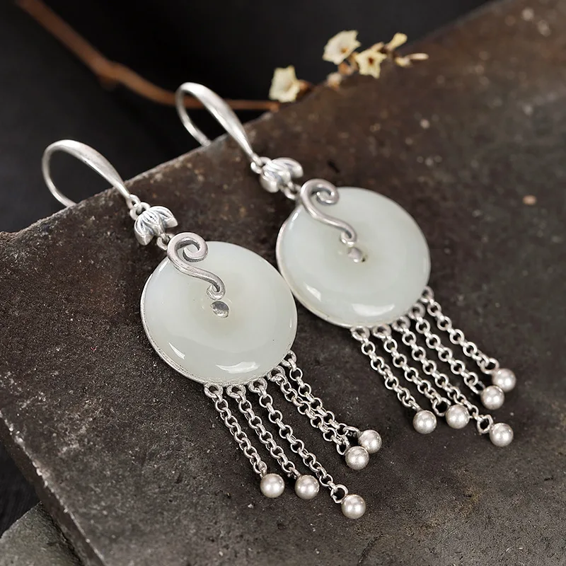 Оптовая продажа Винтажные серьги из стерлингового серебра S925 пробы с