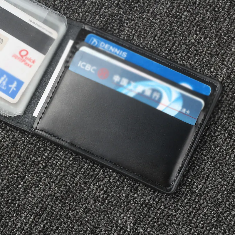 Ультратонкий чехол для водительского удостоверения однотонный из искусственной