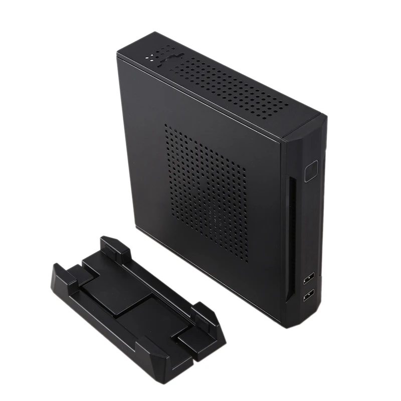 

Mini-ITX Slim Small Form Factor Computer Case HTPC Computer Case with 2 x USB2.0 12V 8A Power Adapter US Plug