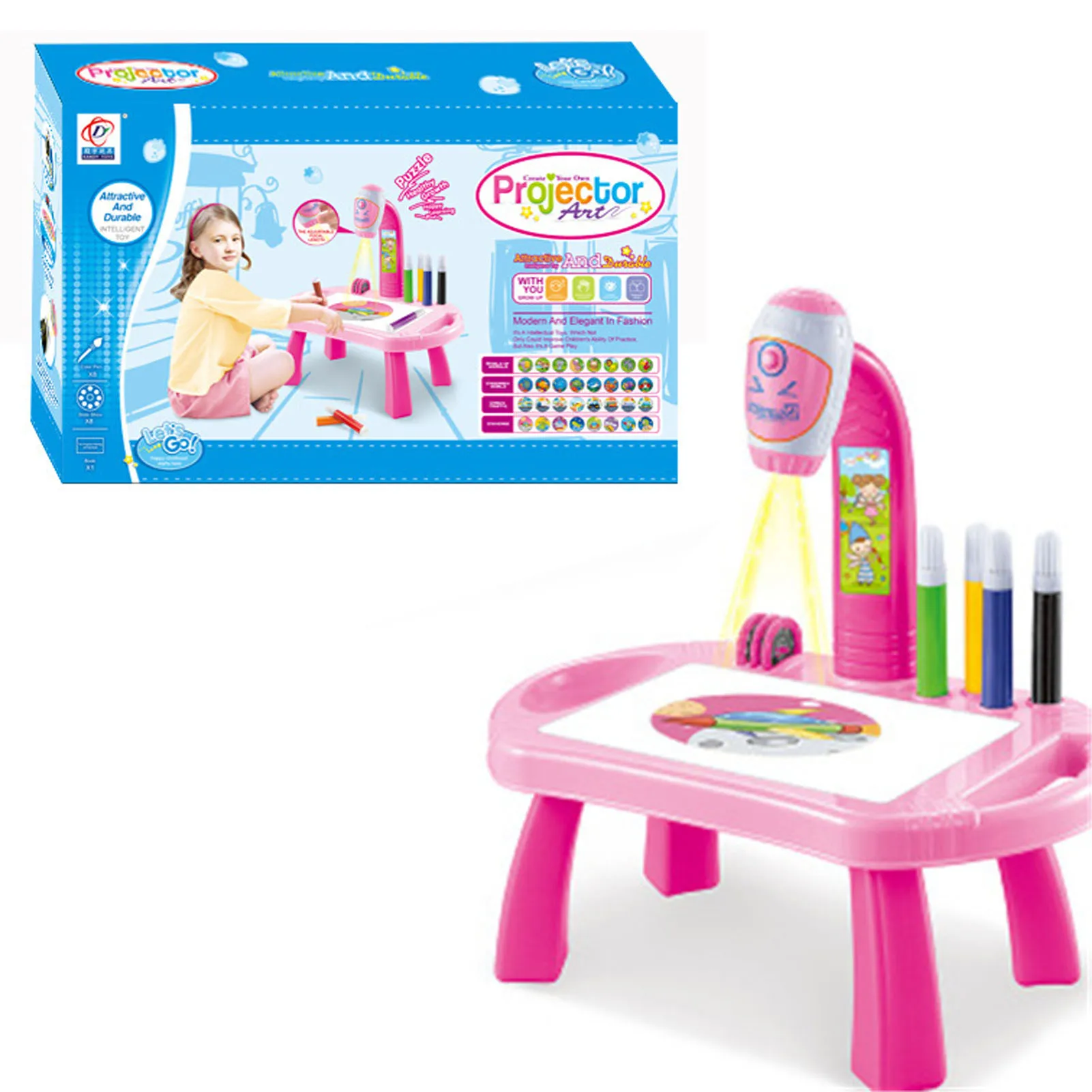 

Crafts Projection Led Projector Art Drawing Table Projector Learning/Drawing Painting Set Educational Toy Gift For Kids