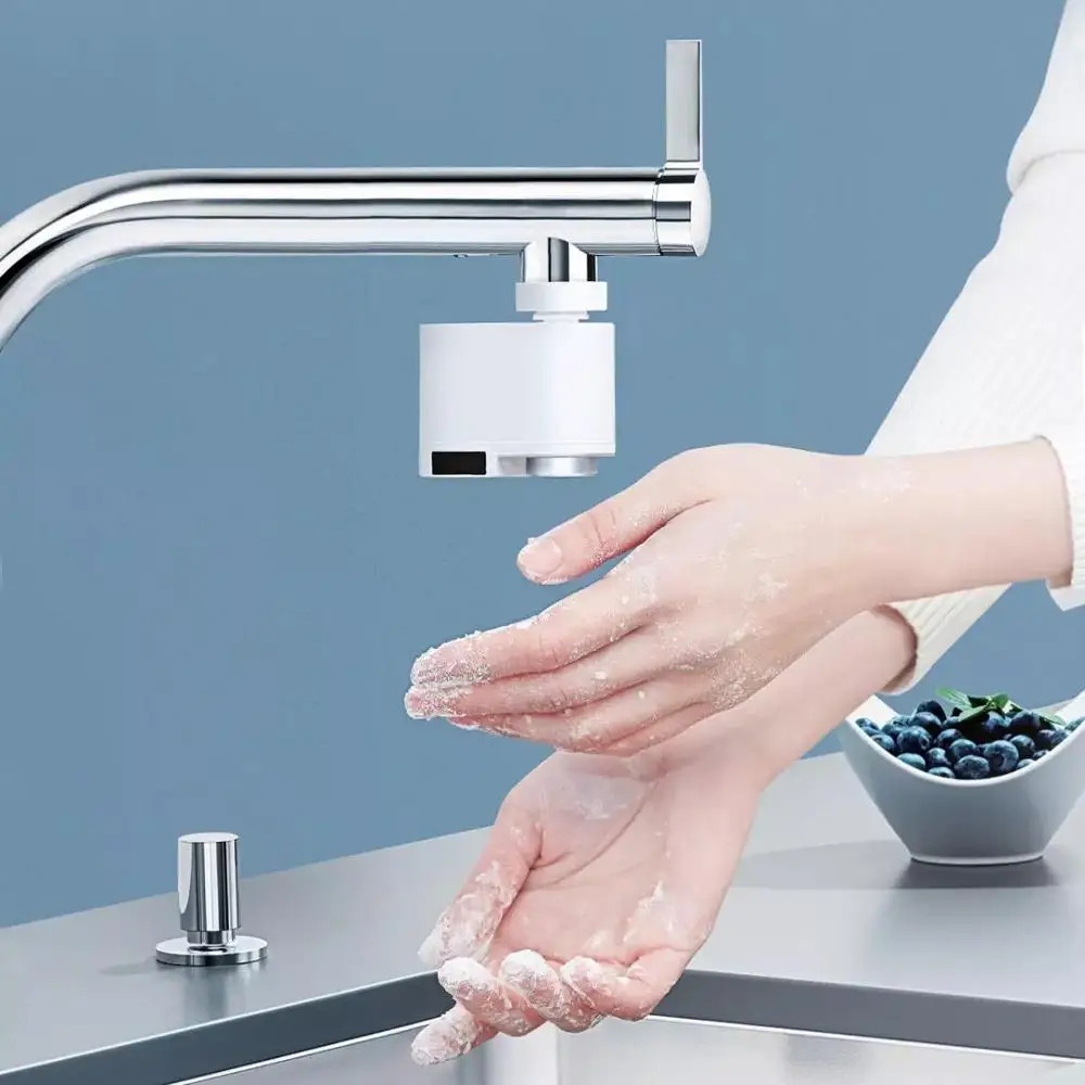 original xiaomi smart sensor faucet infrared sensor automatic water saving faucet anti overflow kitchen toilet sensor faucet free global shipping