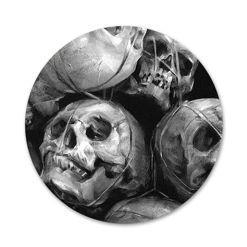 Жутким черепом значок на булавке декоративные Броши Металлические Значки для