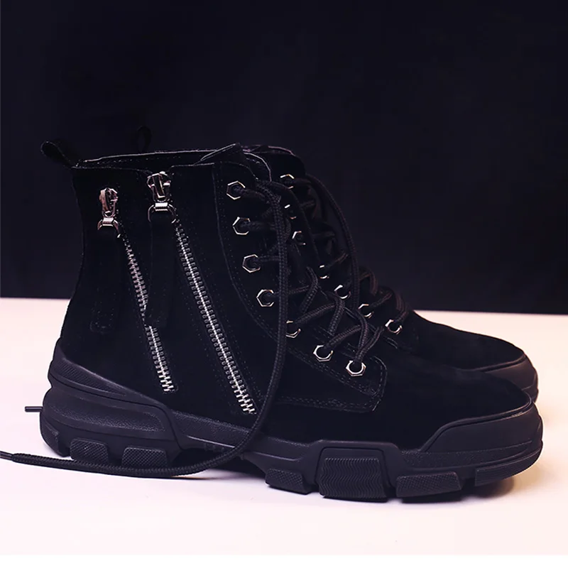 Женские ботинки на плоской подошве винтажные мягкие до щиколотки молнии спереди