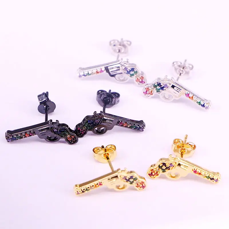 6 пар последняя мода серьги высшего качества ювелирные изделия в форме оружия