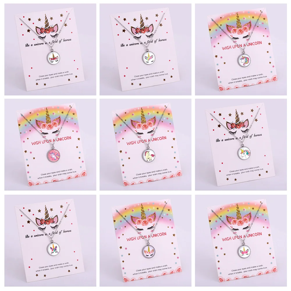 Цепочка с подвеской в виде единорога ожерелье фламинго пчела унисекс модное