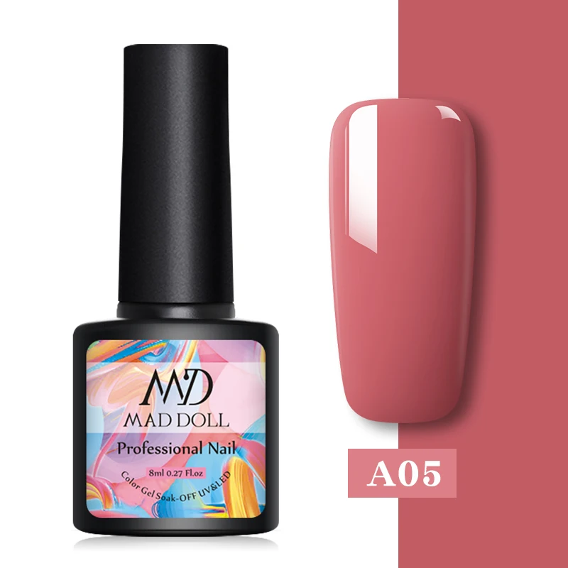 A05 MAD DOLL, Термальный гель для ногтей, меняющий цвет, блестки, отмачиваются, УФ-гель для ногтей, лак для ногтей, дизайн ногтей, сделай сам, украшение - Цвет: A05