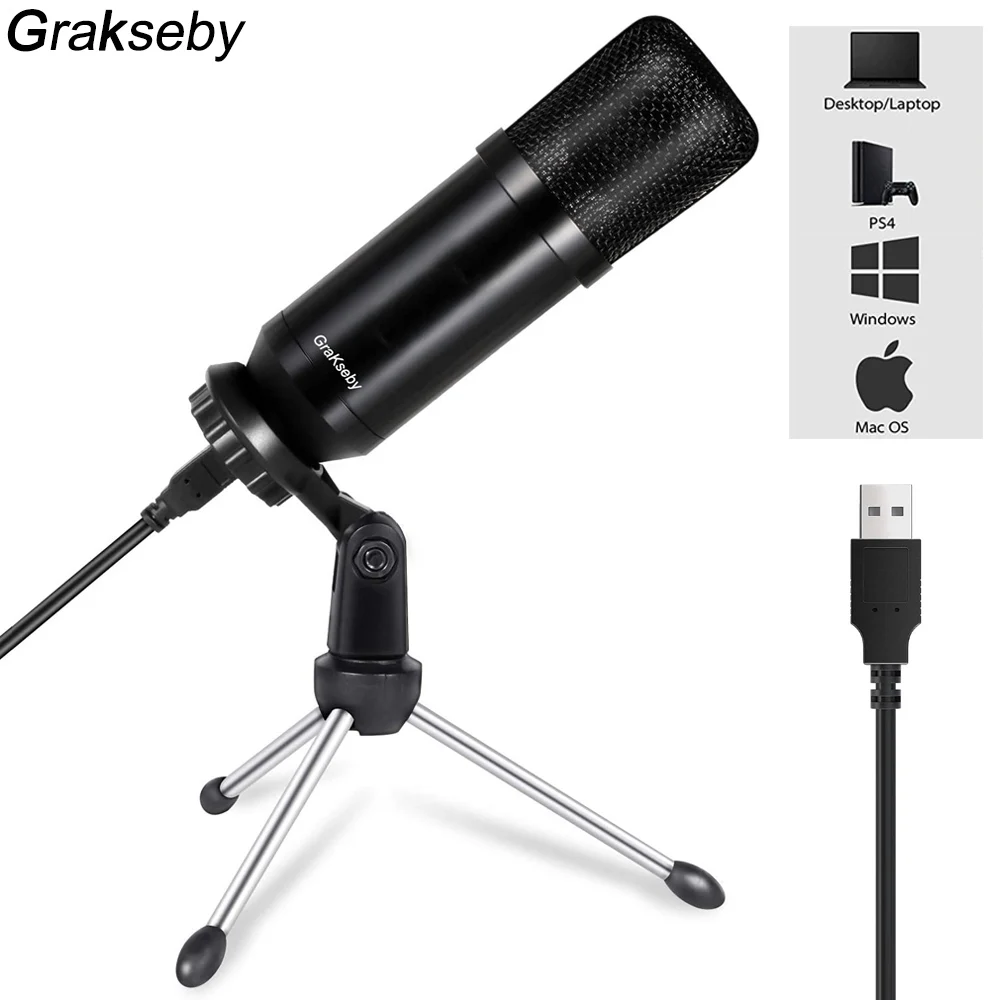 Конденсаторный USB-микрофон bm800 кардиоидный микрофон для ноутбука Windows студийной