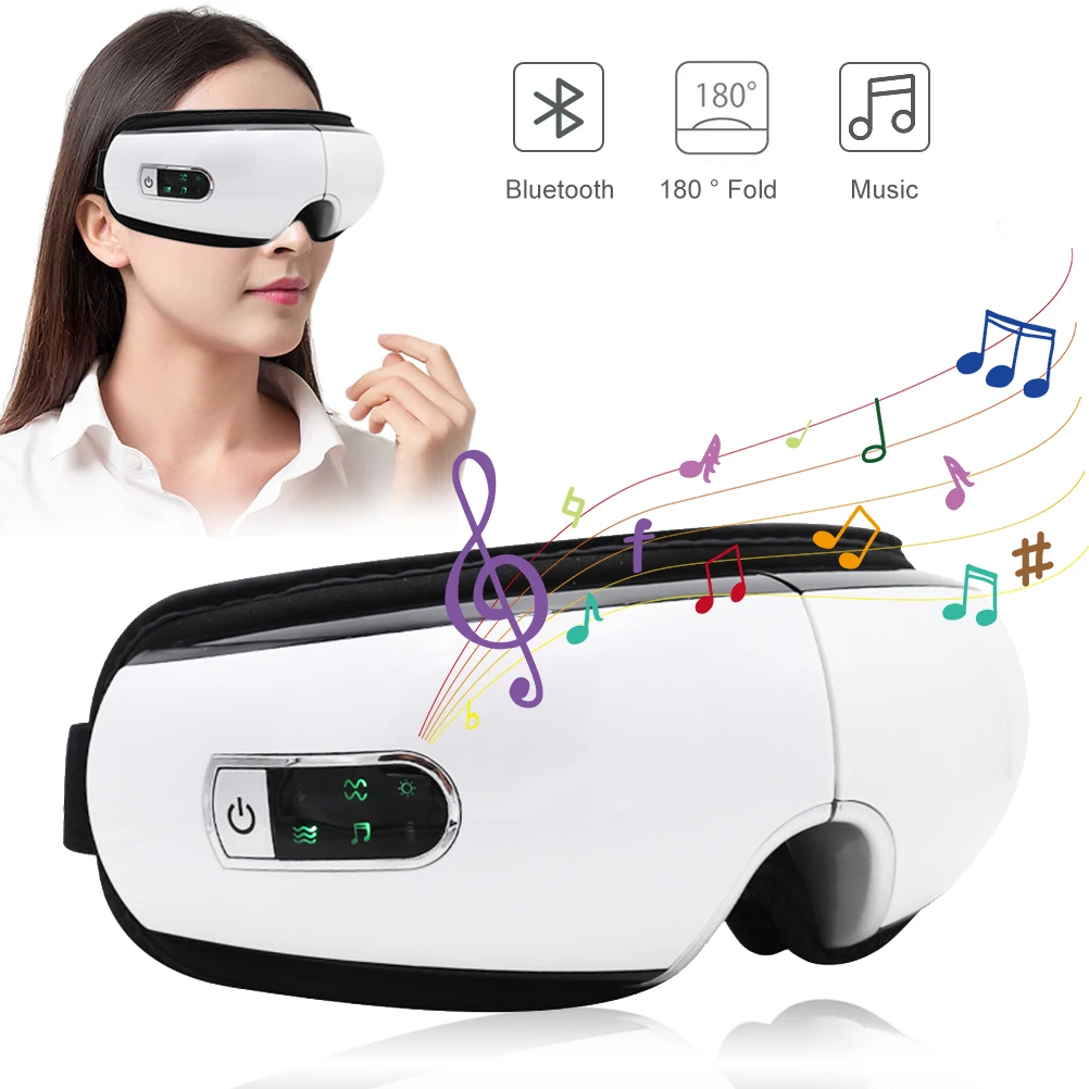 Массажер для глаз маска ухода за глазами с подогревом складной Bluetooth музыка