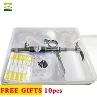 5ml stainless steel continuous syringe veterinary chicken automatic vaccine syringe animal injection dosing device two bottles