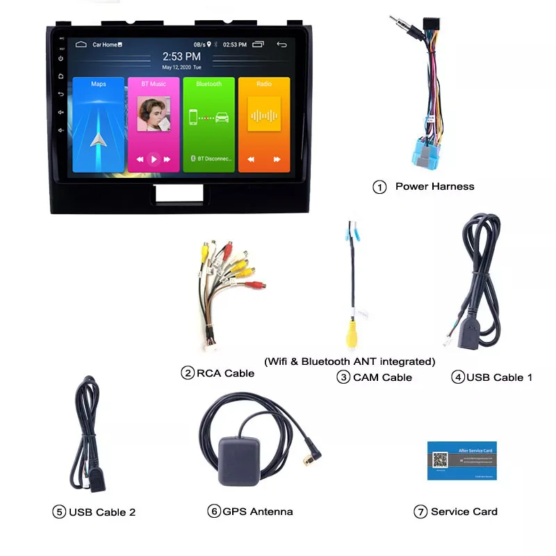 

Wanqi 9 Inch Car Radio Android 10.0 Multimedia Autoradio Stereo Player GPS Navigation Head Unit For Suzuki WAGON R 2016-2018