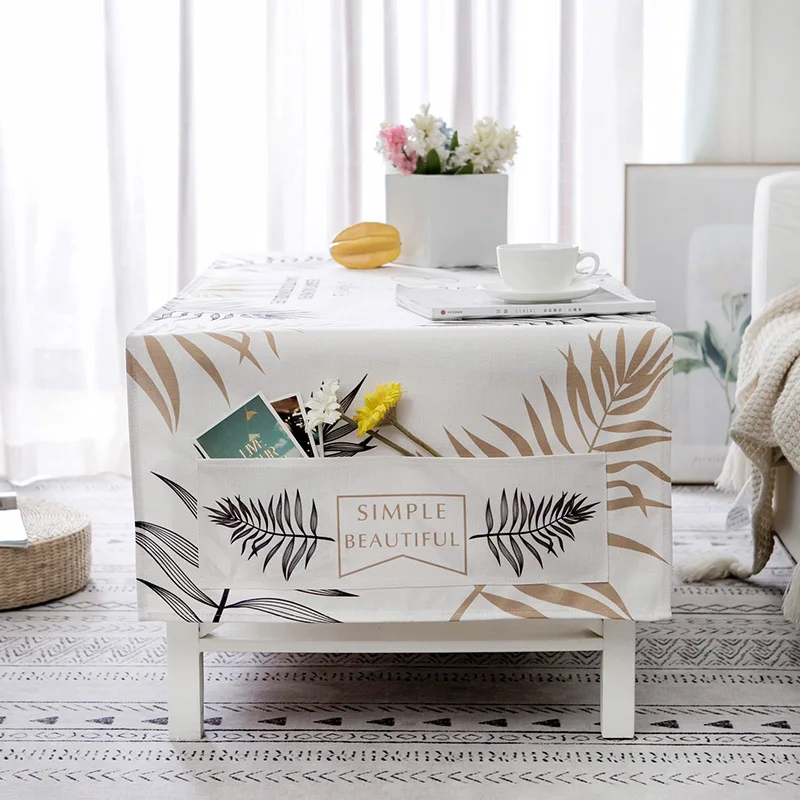 

Tablecloth Nordic Tea Table Tablecloth Covering Cloth Oil-Proof Waterproof Dust-Proof Cloth