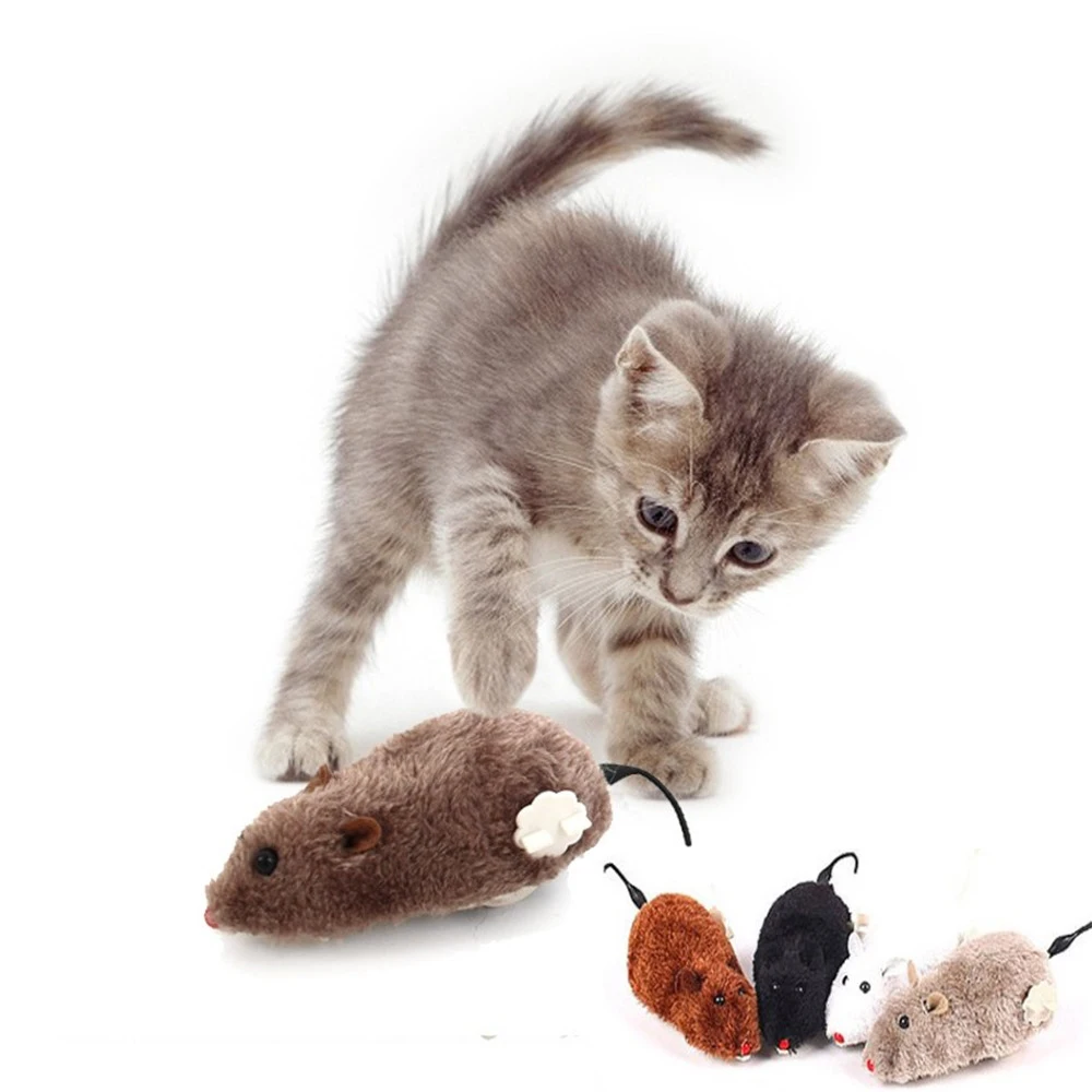 Игрушки для кошек заводная пружина яркость механическое движение крыса