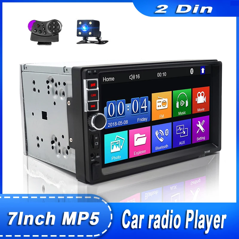 

Автомобильный радиоприемник 2 Din, сенсорный экран, цифровой дисплей, Bluetooth, 2din, автомобильный монитор резервного копирования, мультимедиа, USB,...