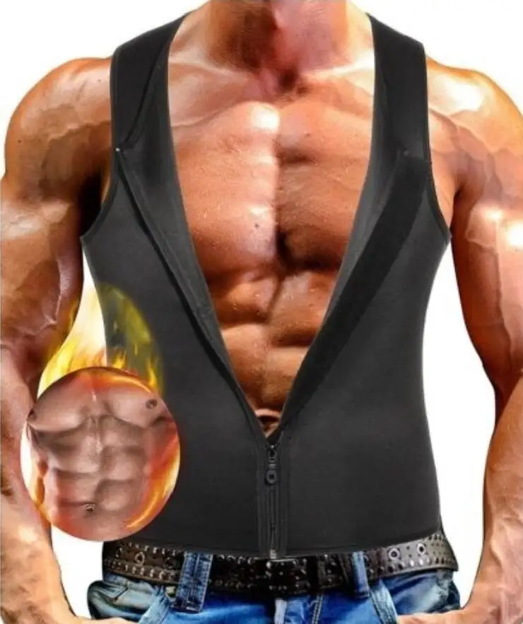 Мужская с капюшоном на молнии из неопрена Формирователь талии тренер для