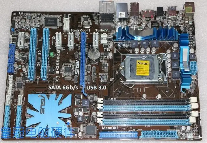 Оригинальная материнская плата для P7P55D-E LX DDR3 LGA 1156 P55 16GB для I5 I7 cpu USB2.0 USB 3,0 P55 настольная материнская плата