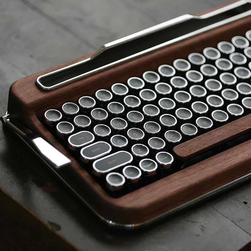 Механическая Bluetooth клавиатура PENNA в стиле ретро 85 клавиш Cherry MX Swift Keyclick Steam Punk