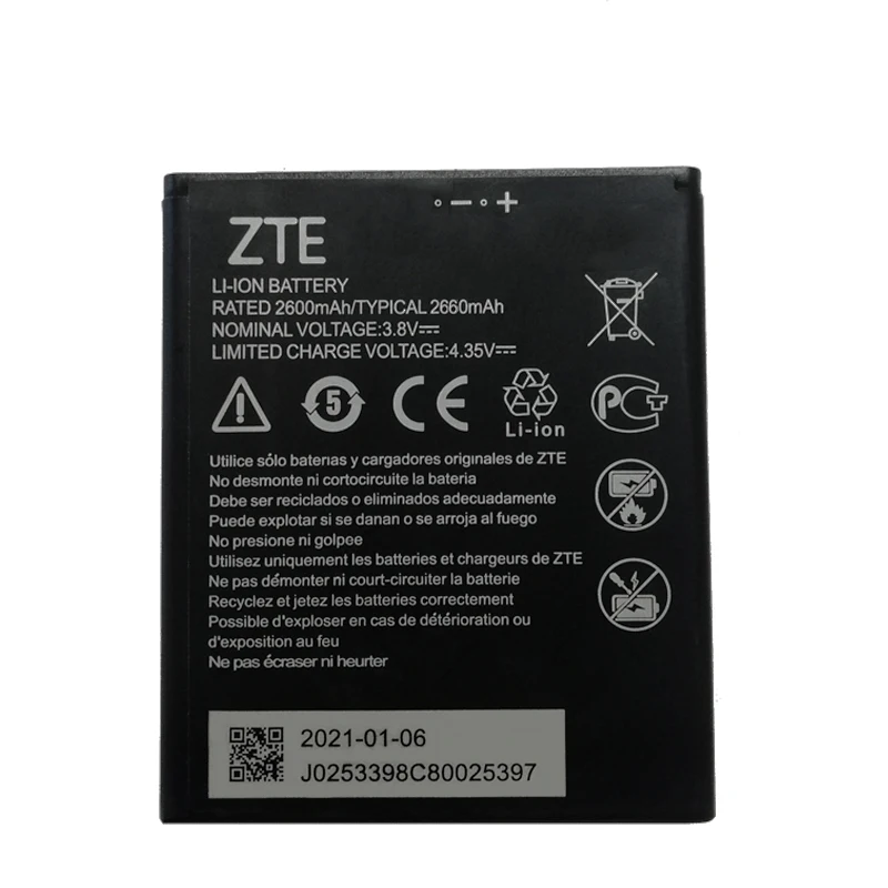 new original 2660mah li3826t43p4h705949 mobile phone battery for zte blade a5 2019 a3 2020 a530 a606 ba530 ba606 free global shipping