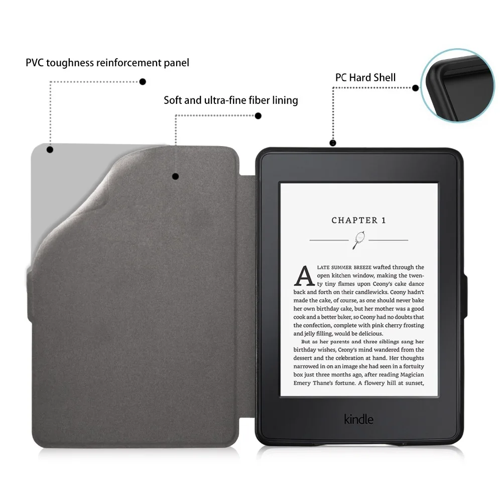 Смарт-чехол AROITA для Kindle Paperwhite eReader(5-го-6-го-7-го поколения-2012/2013// выпуска)-с автоматическим выключением/пробуждением