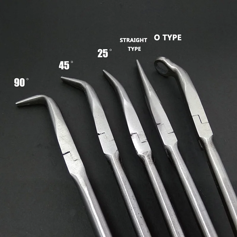 Длинные плоскогубцы, 25, 45, 90 градусов, плоскогубцы с О-образным изгибом, 11-дюймовый Съемник штекеров, многофункциональный инструмент для механики, домашний ручной инструмент