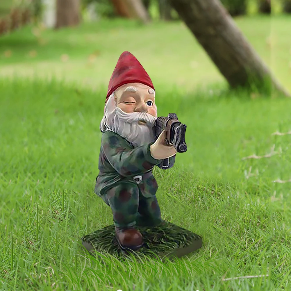 

Funny Army Dwarf Miniature Garden Yard Statue Resin Desktop Fighting Army Elf Gnome Figure Sculpture Lawn Ornament Craft Model