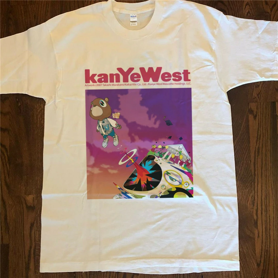 Канье Уэст градация 2007 рэп хип хоп Футболка концертный тур редкая футболка Бег