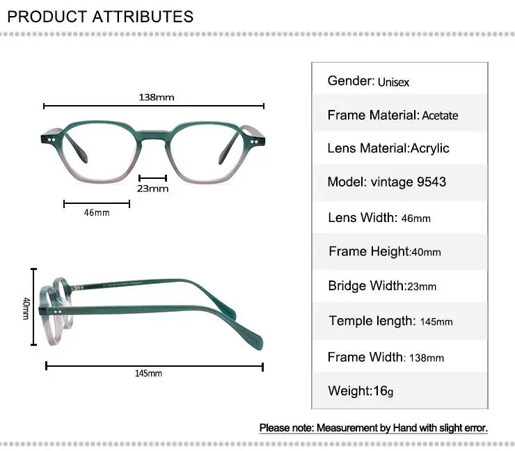 

Progressive Multi-focal Lens Acetate Glasses Frame Retro Full Rim Optical Eyewear Branded See Near Far Goggle Reading Eyeglasses