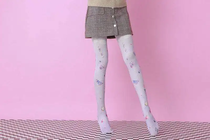 Милые и яркие Колготки с рисунком | Женская одежда
